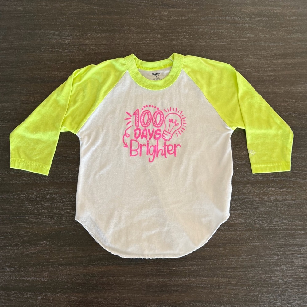 Rawlings Youth Small 100 Days 3/4 Sleeve Shirt
